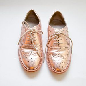 Wanted Rose Gold Oxford Shoes